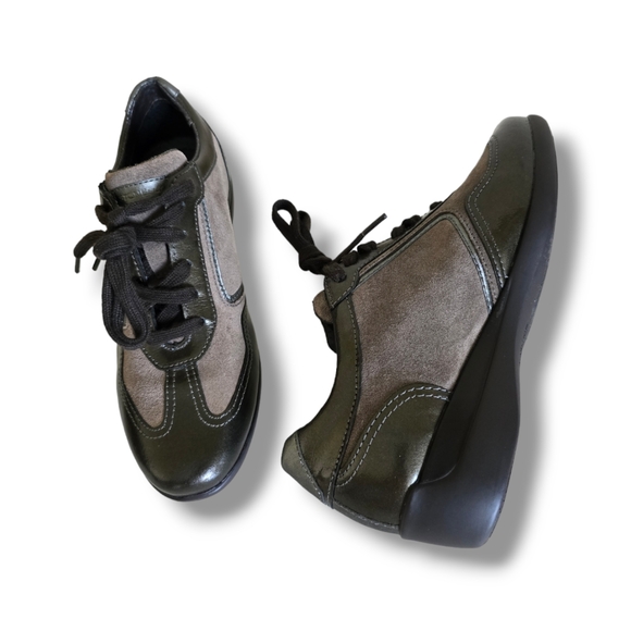 STONEFLY Women's Brown Patent Leather/Suede  Sneaker Wedged Shoes - Picture 10 of 16